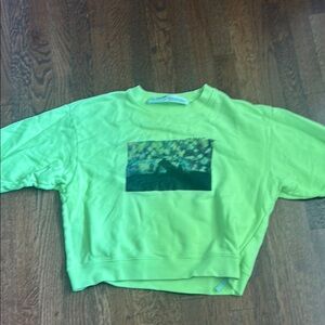 Off-White Lime Green Crew Neck Sweater